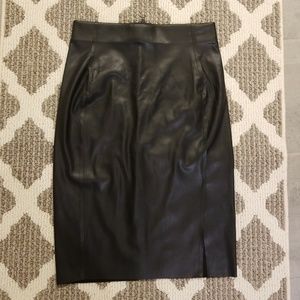 Faux leather skirt